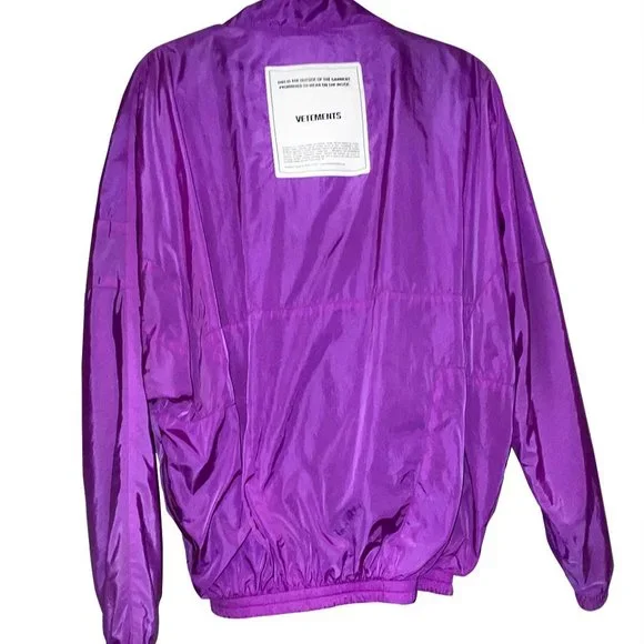 VETEMENTS 2019 Purple Angel Pendant Windbreaker Jacket